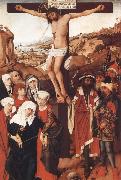 PLEYDENWURFF, Hans Crucifixion of the Hof Altarpiece oil painting artist